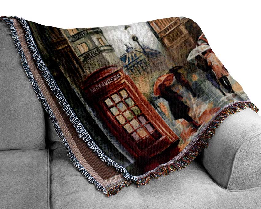 City London At Dusk Woven Blanket