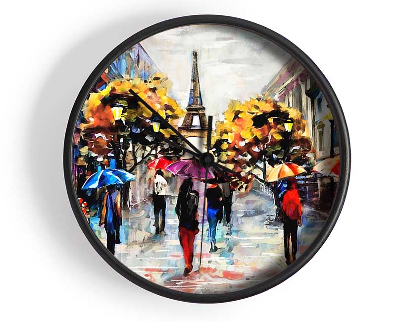 Paris In The Morning Clock - Wallart-Direct UK