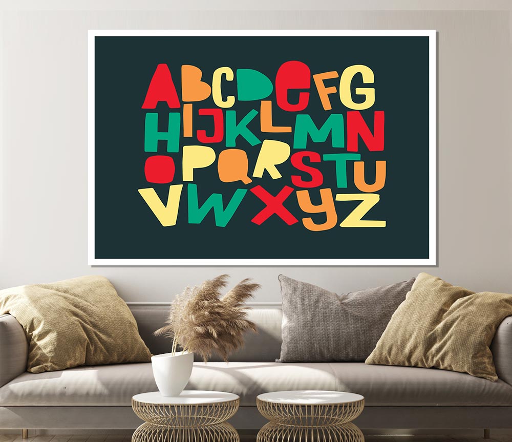 The Alphabet Modern Print Poster Wall Art