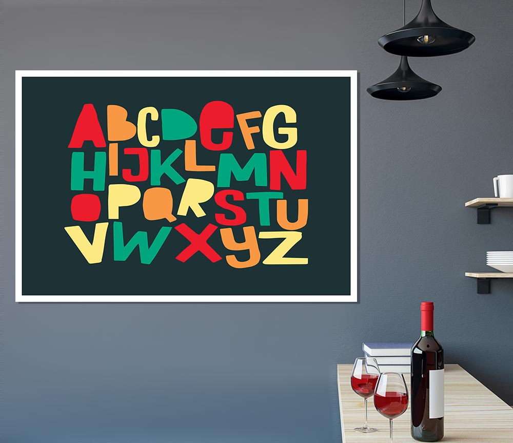 The Alphabet Modern Print Poster Wall Art