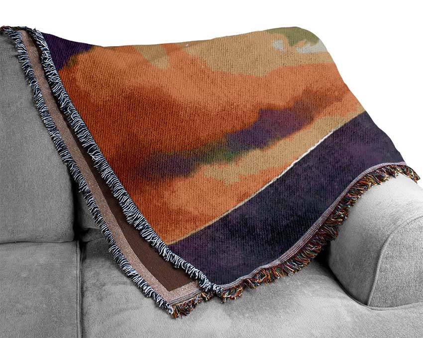 Colourful Acoustic Jets Woven Blanket