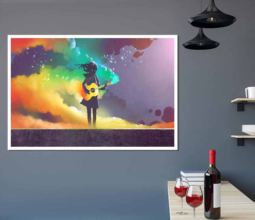 Colourful Acoustic Jets Print Poster Wall Art