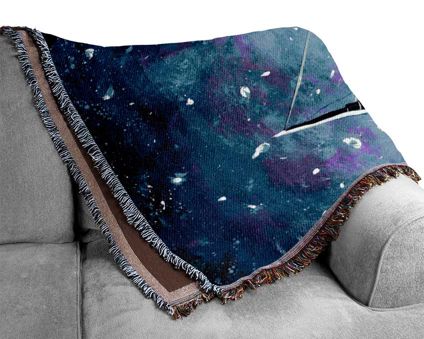 The Ship In Space Woven Blanket