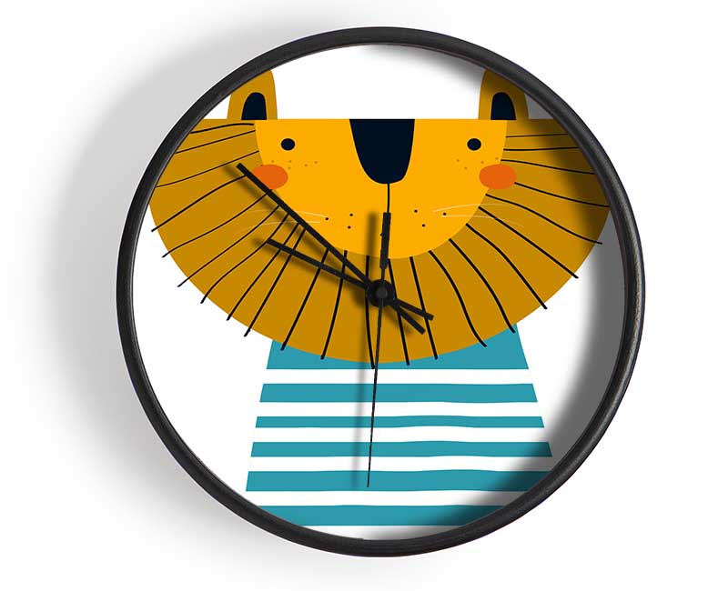 Lion In Striped Clothes Clock - Wallart-Direct UK