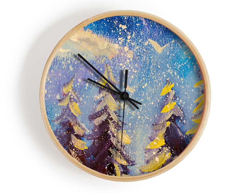 Christmas Trees Clock - Wallart-Direct UK