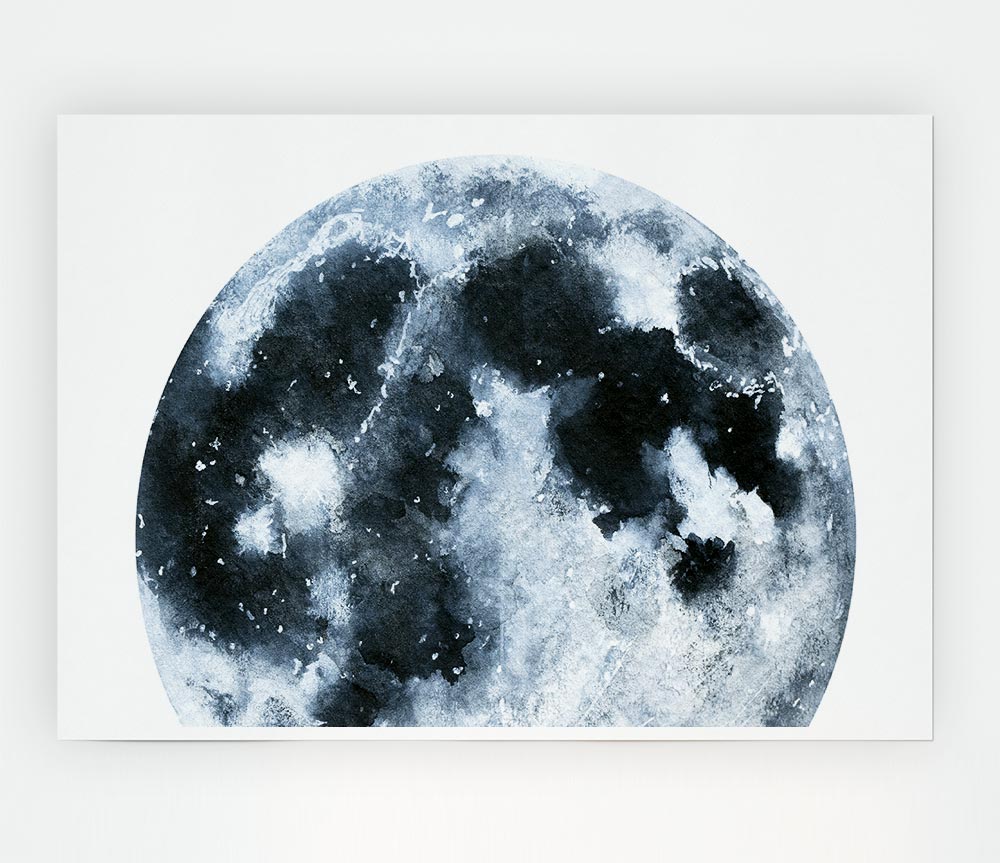 The Moon Peering Print Poster Wall Art