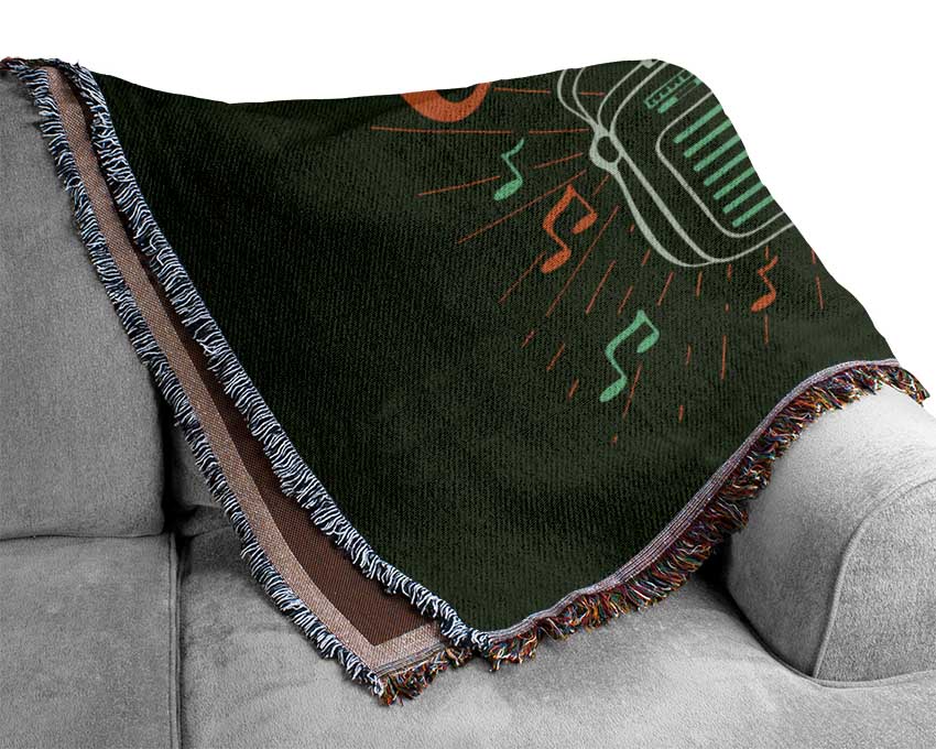 Enjoy The Little Things Music Woven Blanket