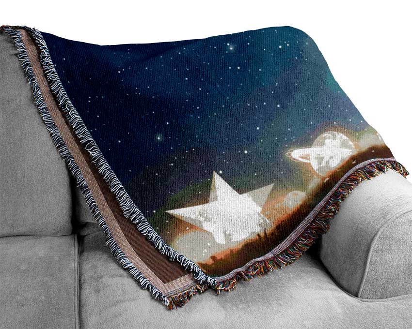 Placing A Star In The Sky Woven Blanket