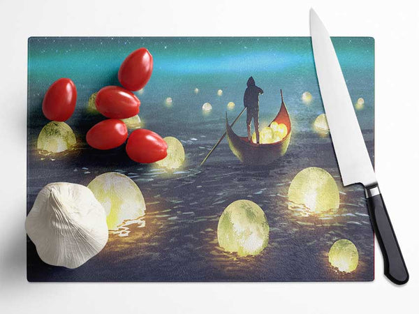 Fishing For Stars Glass Chopping Board