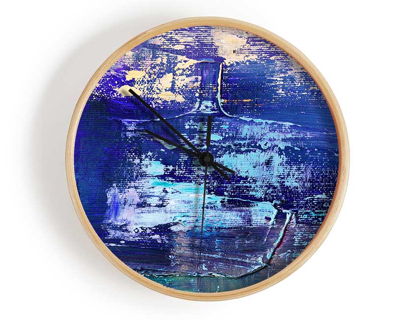 Acrylic Art Paint Textures Clock - Wallart-Direct UK