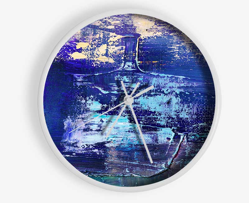 Acrylic Art Paint Textures Clock - Wallart-Direct UK