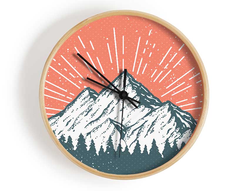 The Mountain Peak Clock - Wallart-Direct UK