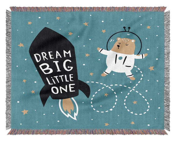 Dream Big Little One Space Ship Woven Blanket