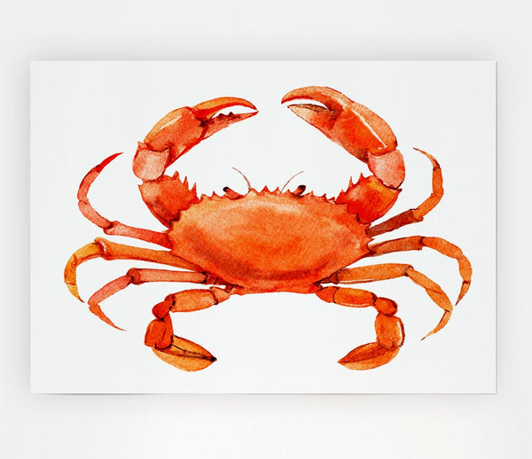 Watercolour Crab Print Poster Wall Art