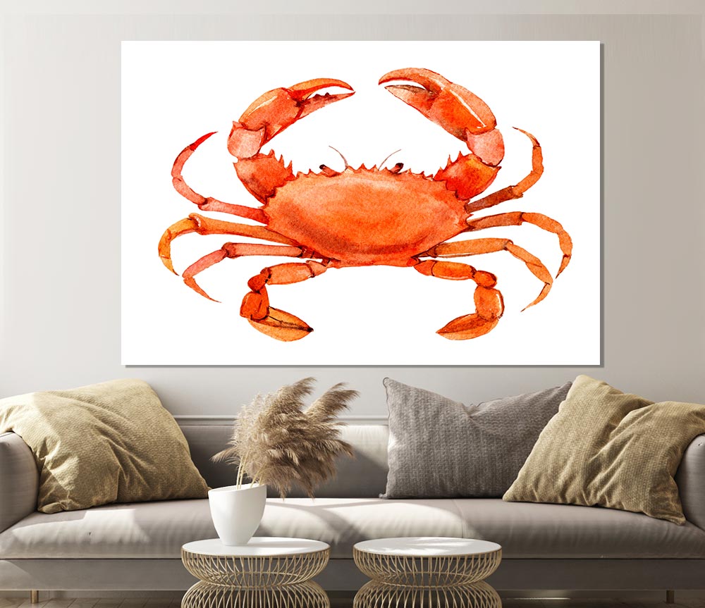 Watercolour Crab Print Poster Wall Art