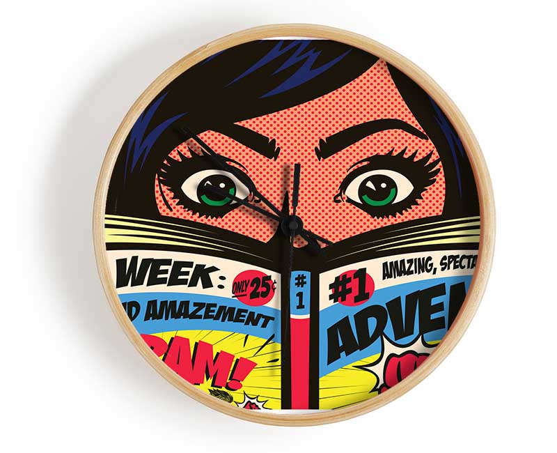 Comic Book Read Clock - Wallart-Direct UK