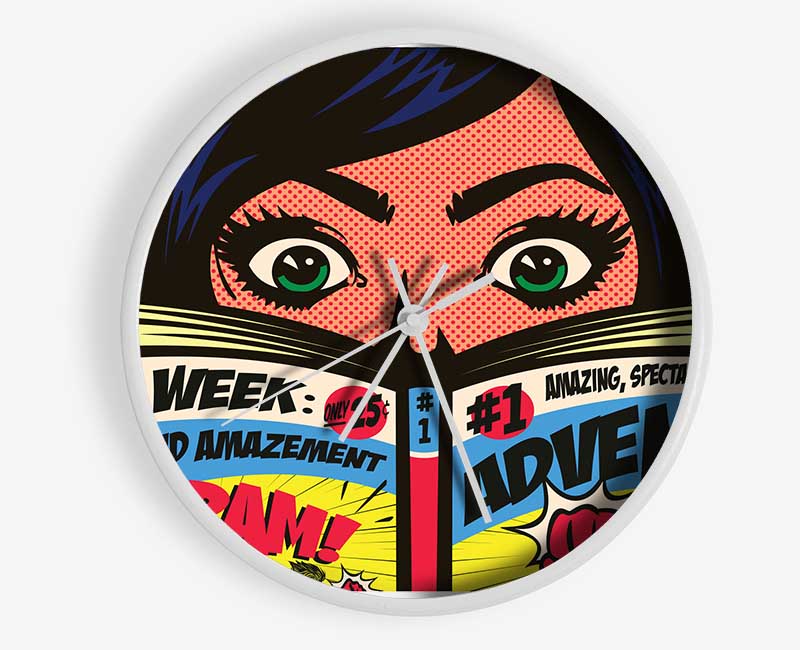 Comic Book Read Clock - Wallart-Direct UK