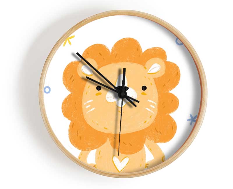 Friendly Lion Colours Clock - Wallart-Direct UK