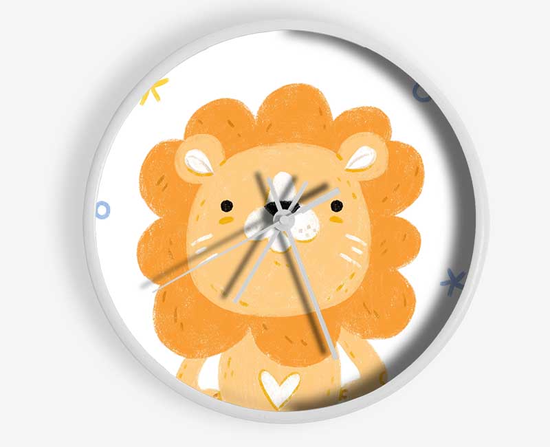 Friendly Lion Colours Clock - Wallart-Direct UK