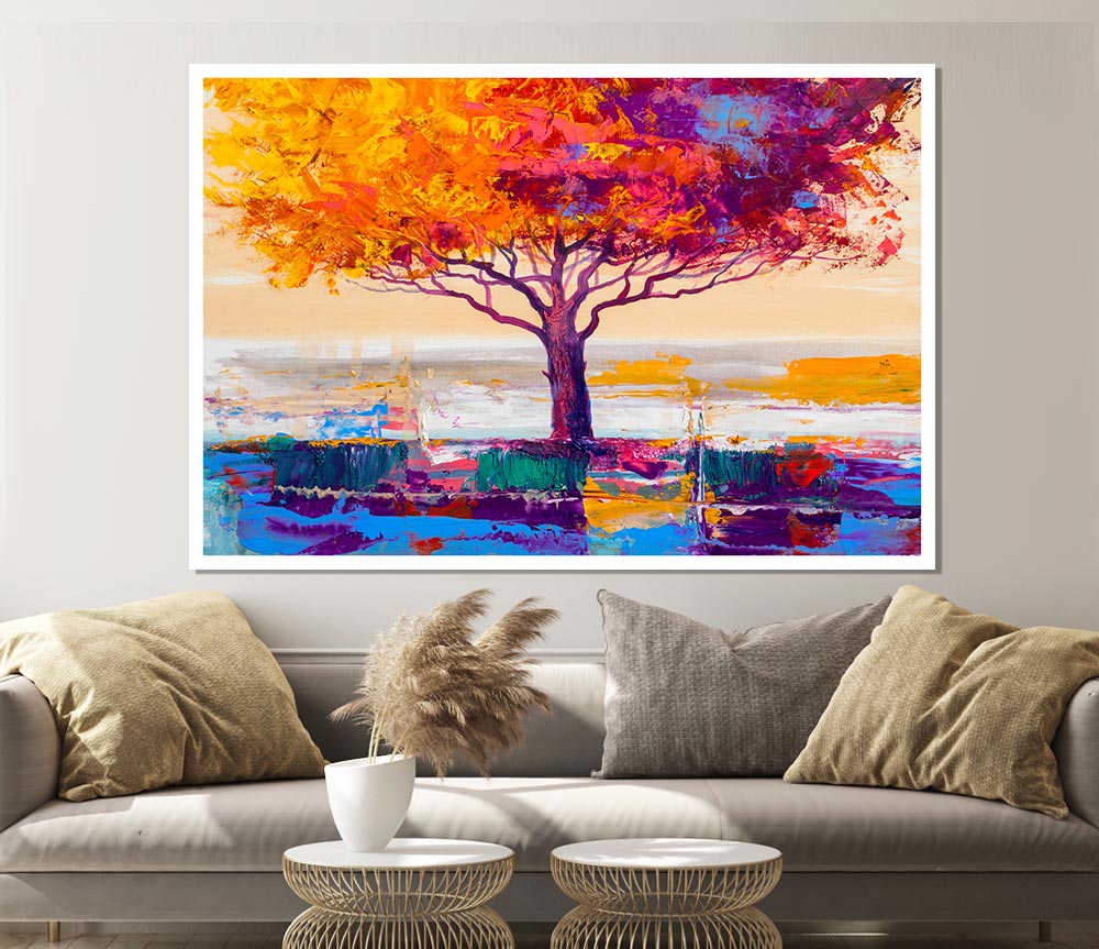 Close Up Tree Autumnal Print Poster Wall Art