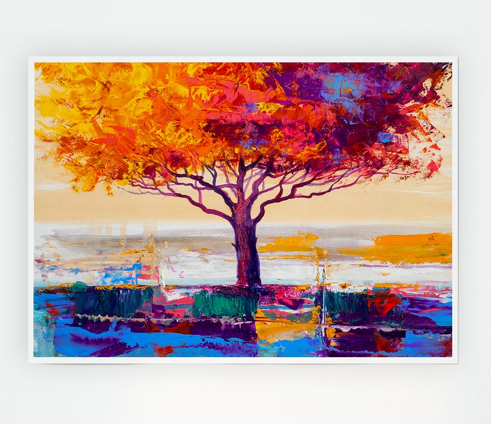 Close Up Tree Autumnal Print Poster Wall Art