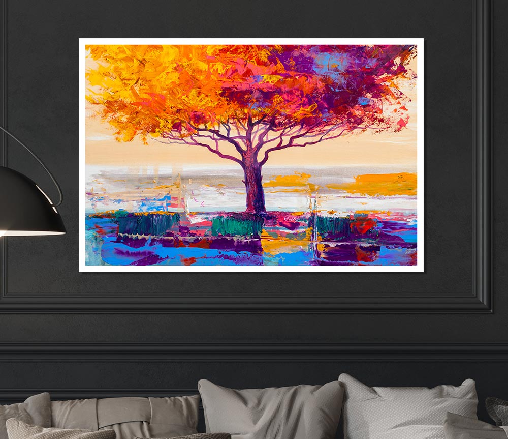 Close Up Tree Autumnal Print Poster Wall Art