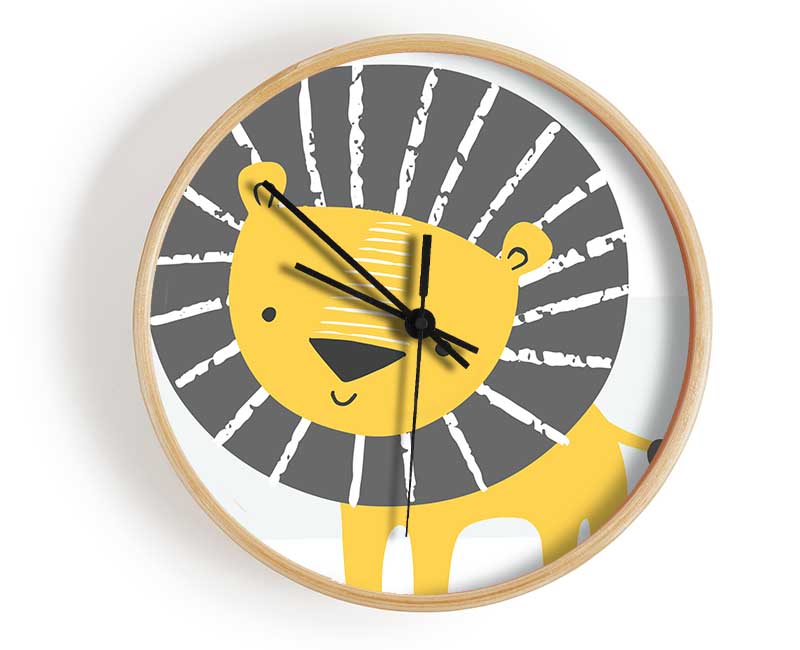 Lion In Stripes Clock - Wallart-Direct UK