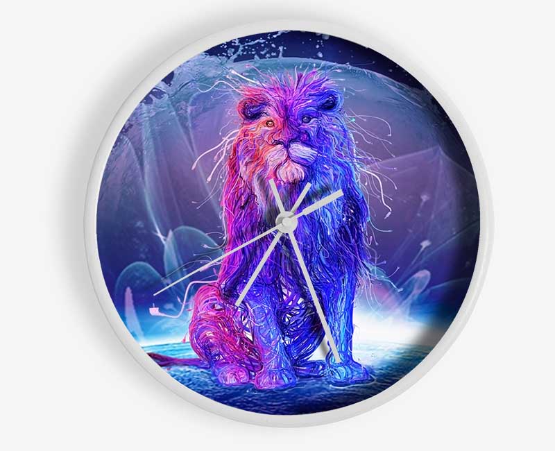 The Water Lion Clock - Wallart-Direct UK