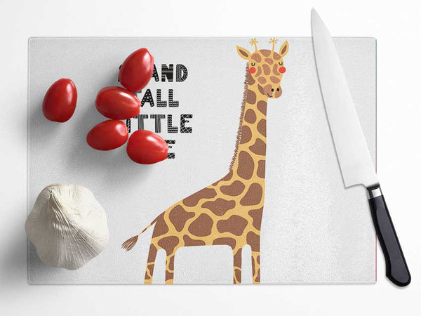 Stand Tall Little One Giraffe Glass Chopping Board