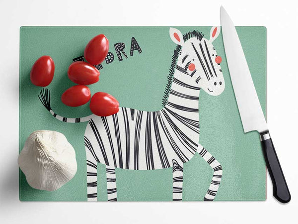 Zebra Pride Glass Chopping Board