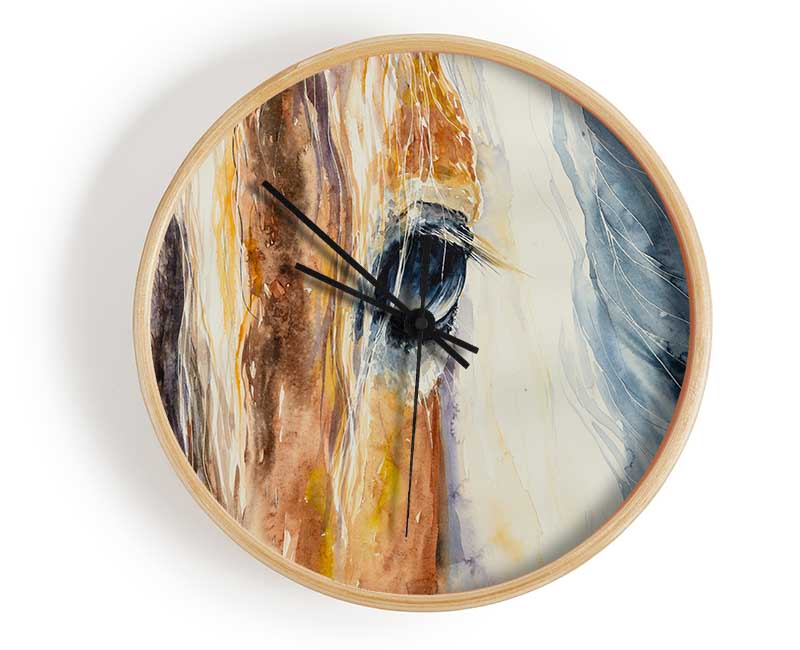 Deep Into Horses Eye Clock - Wallart-Direct UK