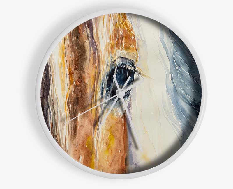 Deep Into Horses Eye Clock - Wallart-Direct UK