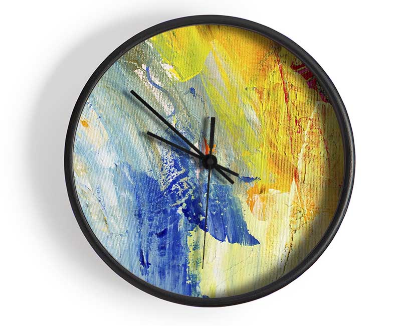 Hard Strokes Of Colour Clock - Wallart-Direct UK