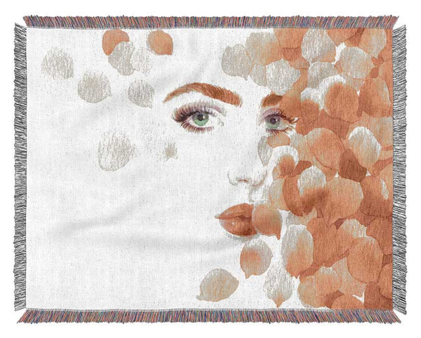 Petals On Face Woven Blanket