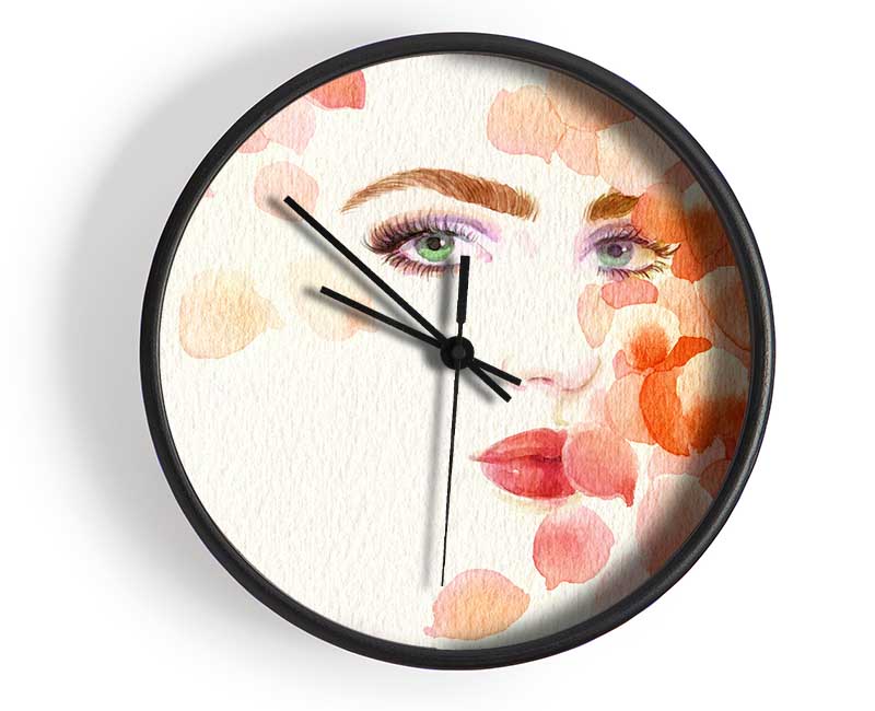 Petals On Face Clock - Wallart-Direct UK