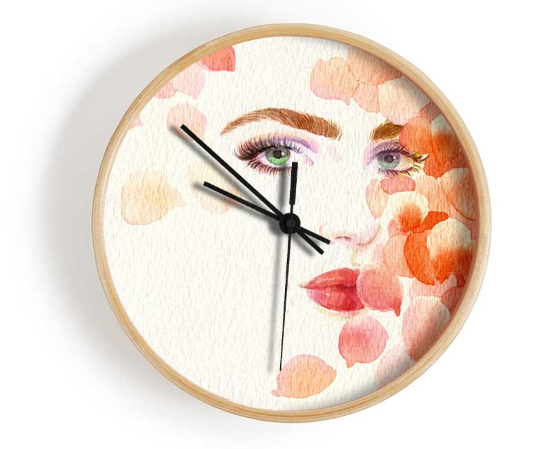 Petals On Face Clock - Wallart-Direct UK