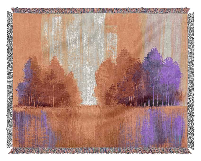 Streams Of Colour Forest Woven Blanket