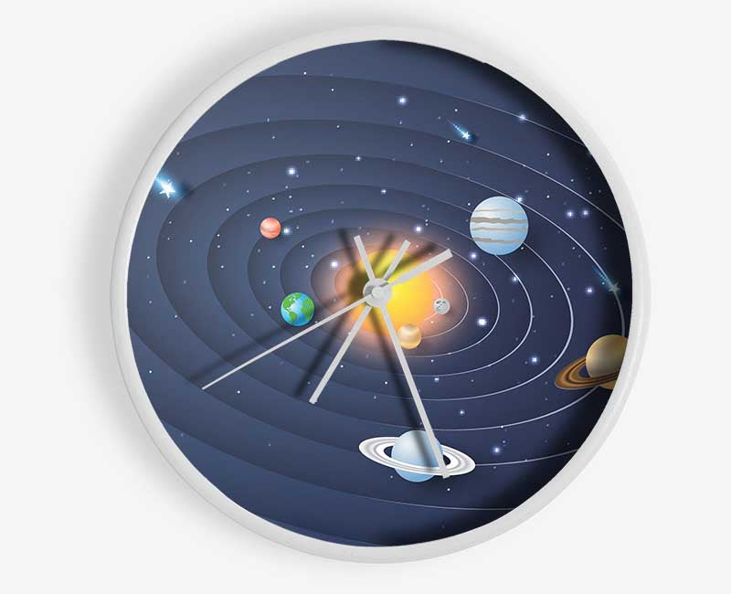 Space Rings Solar System Clock - Wallart-Direct UK