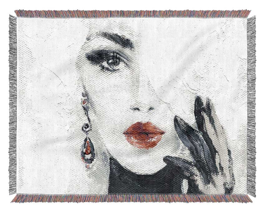 Face Of Elegance Woven Blanket