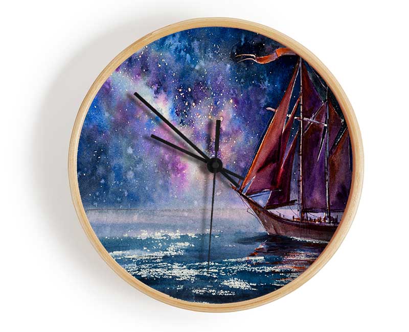 The Boat To The Universe Clock - Wallart-Direct UK