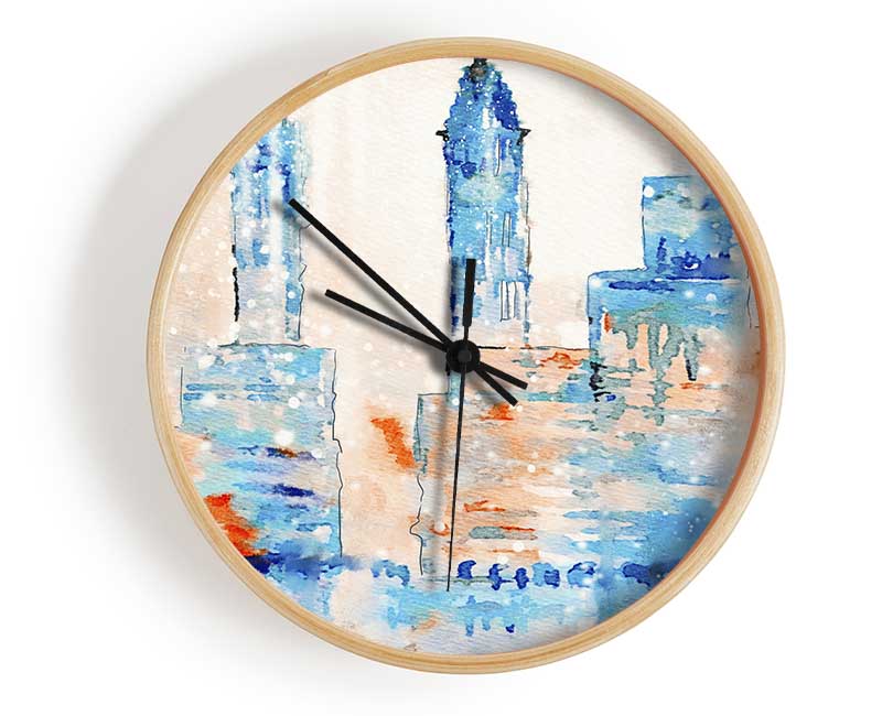 Hazy Streets Of New York Clock - Wallart-Direct UK