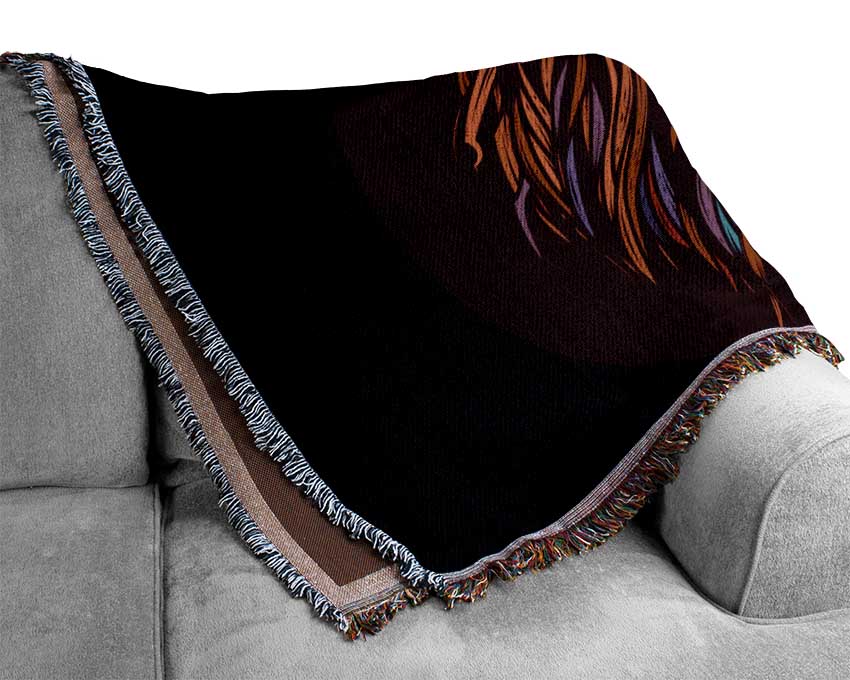 Lion Sunglasses Woven Blanket