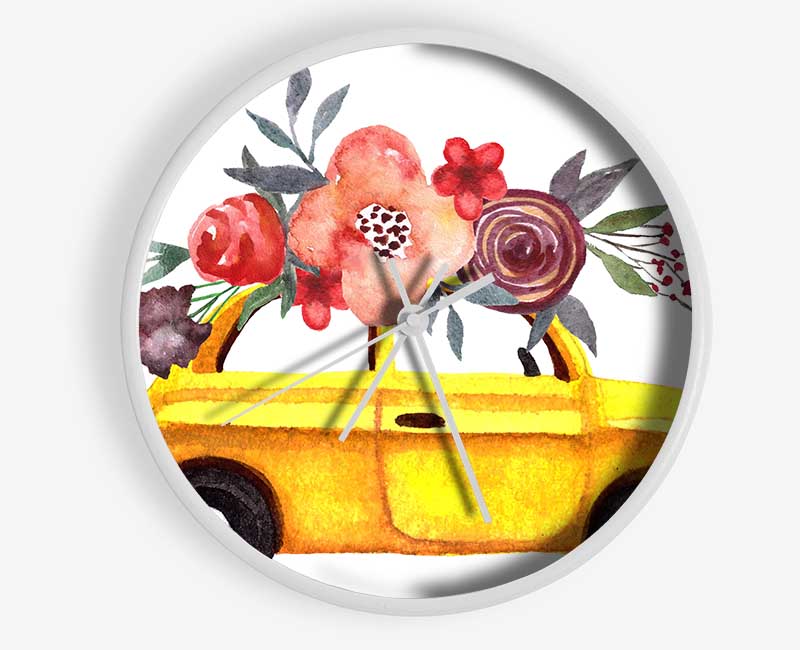 Cut Floral Car Clock - Wallart-Direct UK