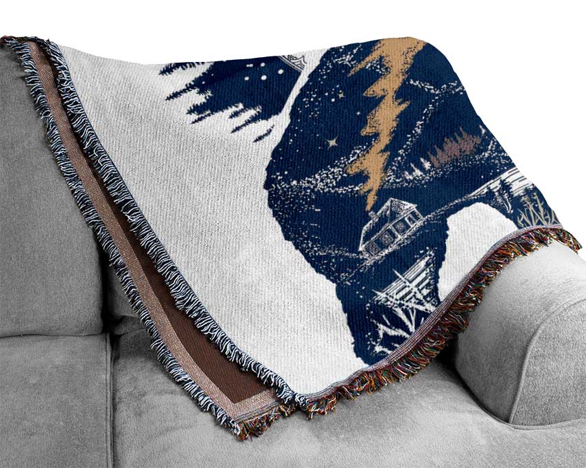 Bear Compass Woven Blanket