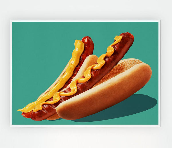 Hot Diggidy Dog Print Poster Wall Art