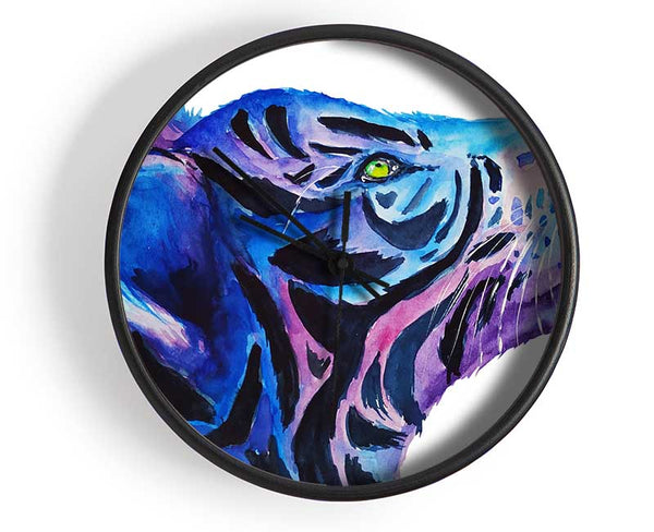 Stunning Tiger Cub Blues Clock - Wallart-Direct UK