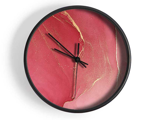 Rose And Red Glitter Clock - Wallart-Direct UK