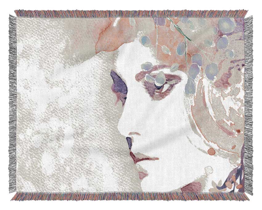 The Face Of Lilac Woven Blanket