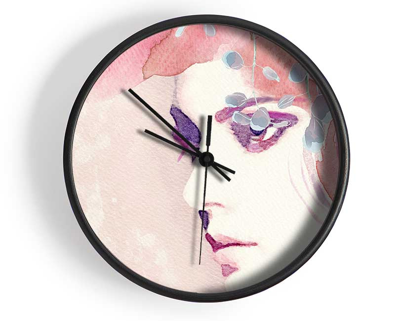 The Face Of Lilac Clock - Wallart-Direct UK