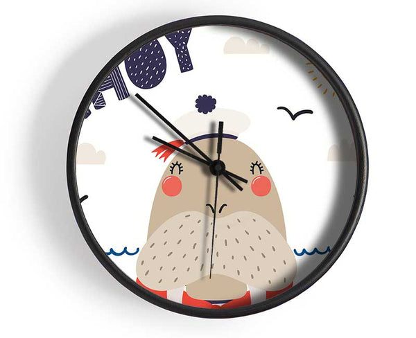 Ahoy Walrus Clock - Wallart-Direct UK